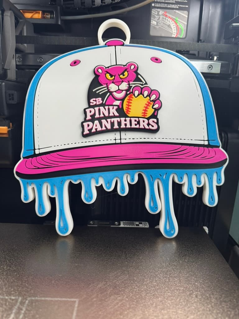 Pink Panthers multicolor drip-cap hype chain
