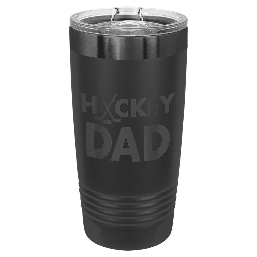 Black and Ghost Black 20 oz. Polar Camel ION-plated tumbler with slider lid; official JDS marketing example with sample artwork